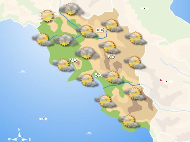 Meteo domani, in Campania nuvolosità in transito su tutta la regione. Instabilità dal pomeriggio