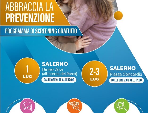 “Abbraccia la prevenzione”, Il tour per gli screening oncologici gratuiti  si conclude a Salerno con una tappa finale di tre giorni